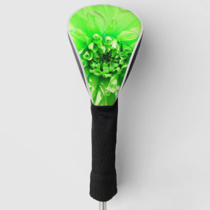 Couvre-club De Golf Fleur Dahlia verte