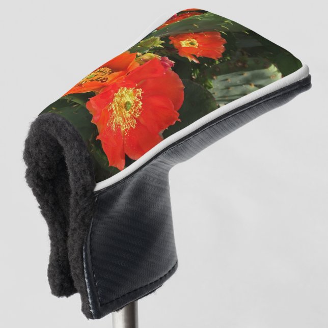 Couvre-club De Golf Fleur de Cactus Sud-Ouest Fleur rouge brillant Fle (Devant 3/4)