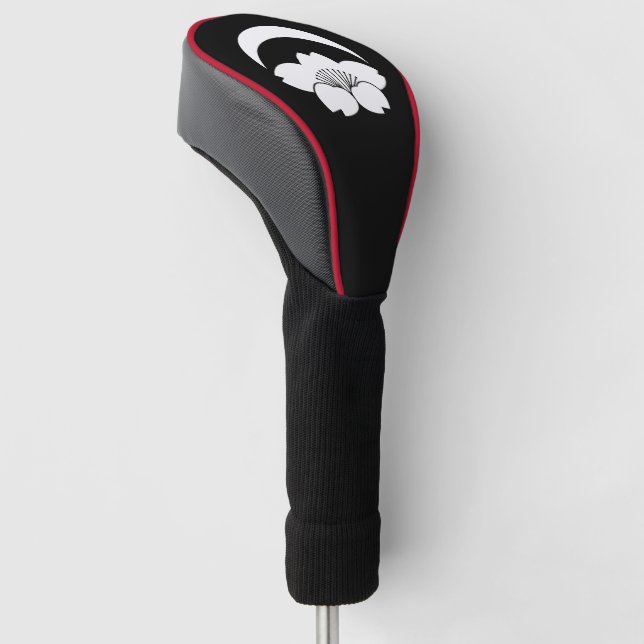 Couvre-club De Golf Fleur de cerisier sous lune croissant (Incliné)