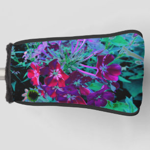 Couvre-club De Golf Fleur de jardin rouge, violet et rose