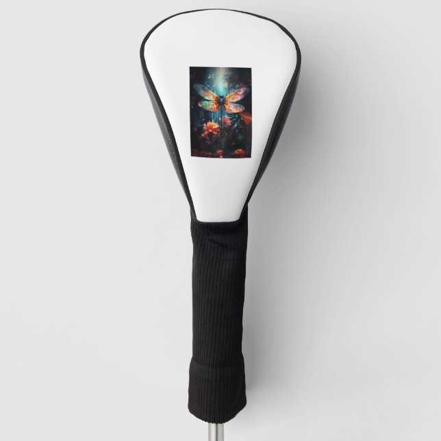 Couvre-club De Golf Fleur de libellules - Verre tendu (Devant)