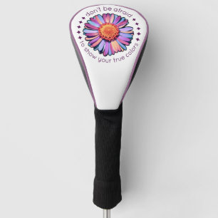 Couvre-club De Golf Fleur mignonne violet rose bleu marguerite femmes 