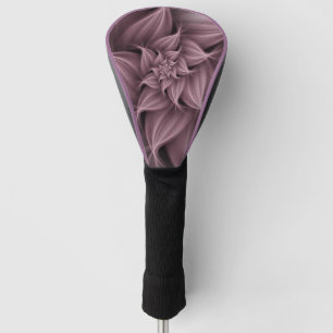 Couvre-club De Golf Fleur Rose impressionnante Fractale