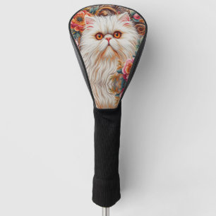 Couvre-club De Golf Fleurs de chaton persan, Plaisir Floral Chat persa