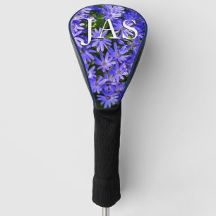 Couvre-club De Golf Fleurs de type Marguerite Bleue Photographie de la