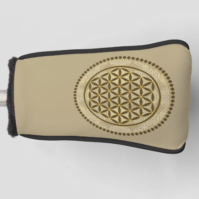 Couvre-club De Golf FLEURS DE VIE - Symbole de géométrie sacrée Art 2 (Devant)