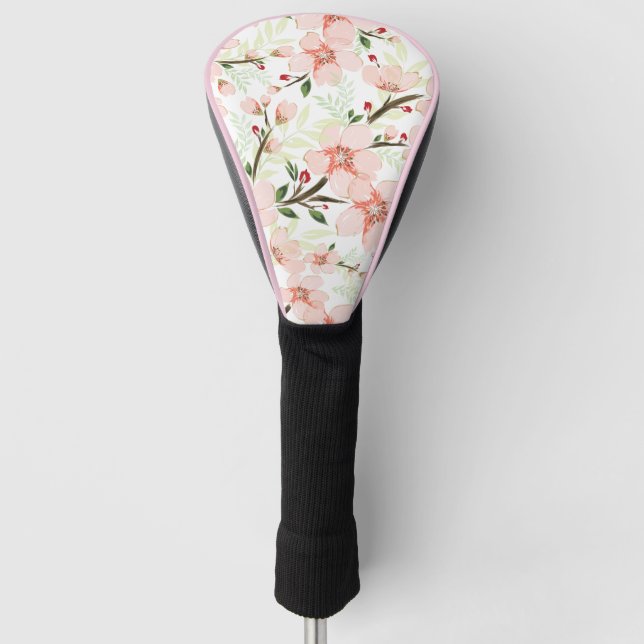 Couvre-club De Golf Fleurs roses (Devant)