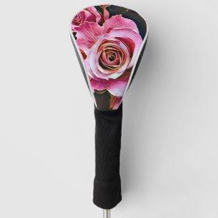 COUVRE-CLUB DE GOLF FLEURS ROSES ROSES ROSES ROSES