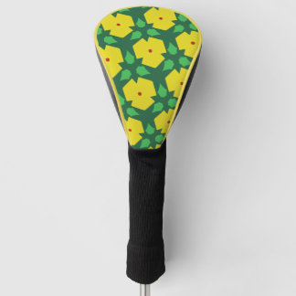 Couvre-club De Golf Fleurs stylisées