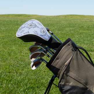Couvre-club De Golf Floral bleu
