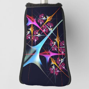 Couvre-club De Golf Floral rose moderne Art Abstrait Couleur Motif #01