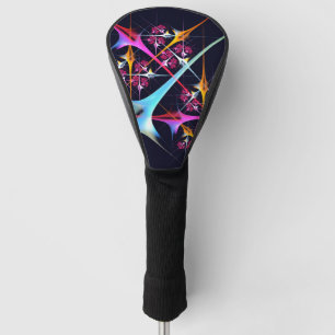 Couvre-club De Golf Floral rose moderne Art Abstrait Couleur Motif #01