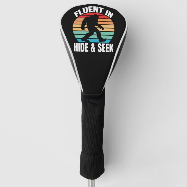 Couvre-club De Golf Fluent dans Cacher et chercher Bigfoot drôle (Devant)