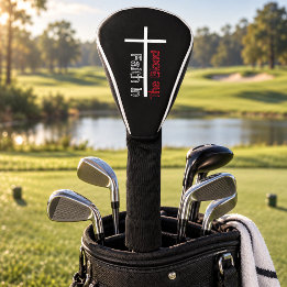 Couvre-club De Golf Foi dans la Croix chrétienne du sang