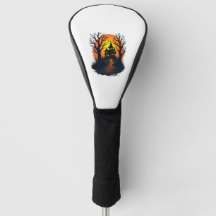 Couvre-club De Golf Forêt hantée - Éffrayante Halloween Nature Tee
