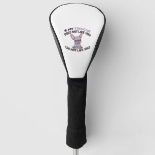 Couvre-club De Golf Français en colère (gris) - Design unique