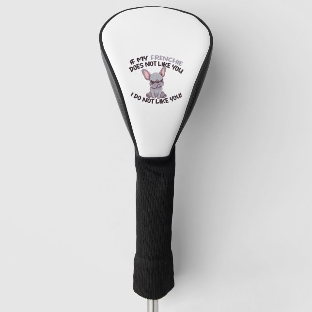 Couvre-club De Golf Français en colère (gris) - Design unique (Devant)