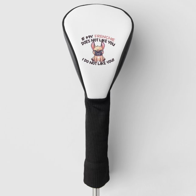 Couvre-club De Golf Français en colère (Tan) - Design unique (Devant)