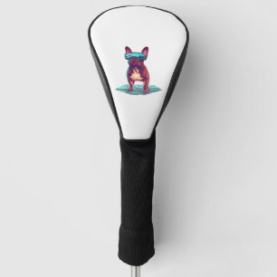 Couvre-club De Golf French Bulldog SciFi avec lunettes de soleil Cool