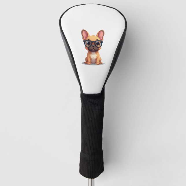Couvre-club De Golf French Bulldog Wearing Glasses Copy (Devant)