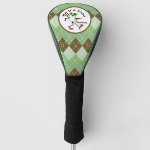 Couvre-club De Golf Frog Golfing Grip It et Ribbit Green Jacquard Brow