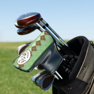 Couvre-club De Golf Frog Golfing Grip It et Ribbit Green Jacquard Brow