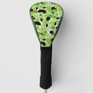 Couvre-club De Golf Frontale de la Saint Patrick Collie Motif