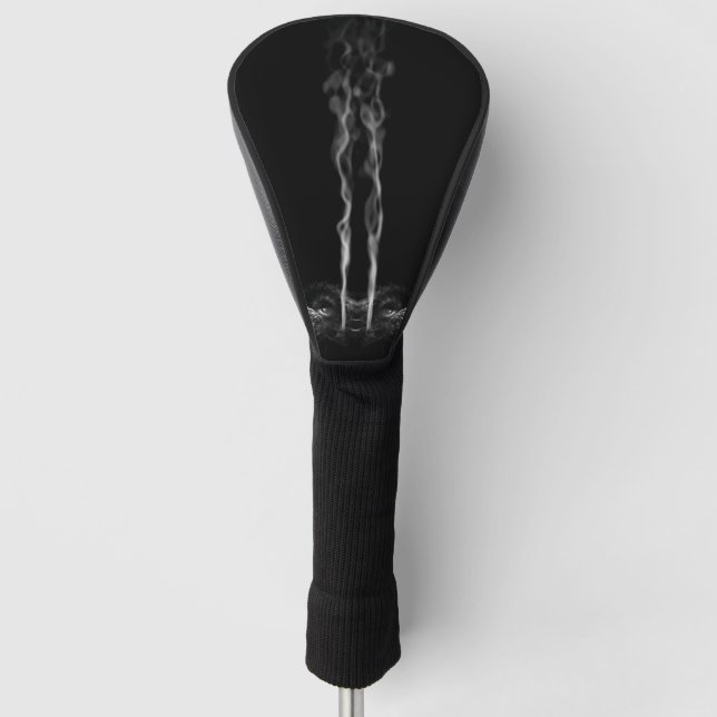 Couvre-club De Golf Fumée de dragon noir (Devant)