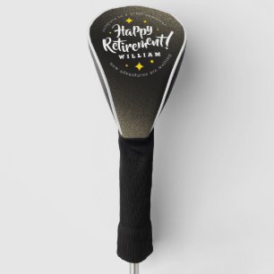 Couvre-club De Golf Fun Gold Glitter Stars Retirement New Adventures
