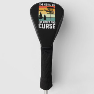 Couvre-club De Golf Funny Disk Golf Chemise frapper arbres et malédict