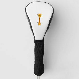 Couvre-club De Golf Funny Giraffe Camelopard Lifting Gym Motivation