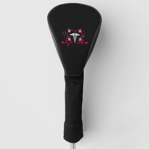 Couvre-club De Golf Funny Nurse Day Coeur Stethoscope Médicale