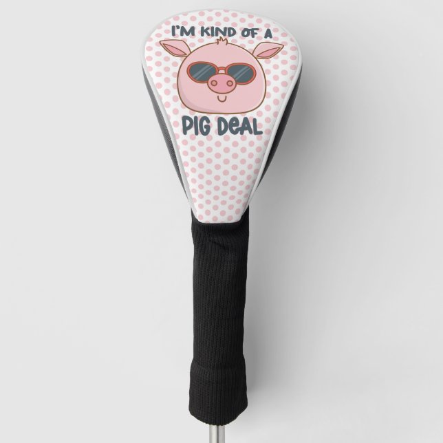 Couvre-club De Golf Funny Pig Pun (Devant)