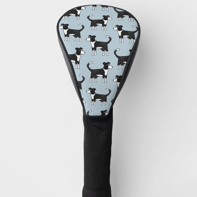 Couvre-club De Golf Gallois frontière Collie Sheepdog Motif (Créateur téléchargé)