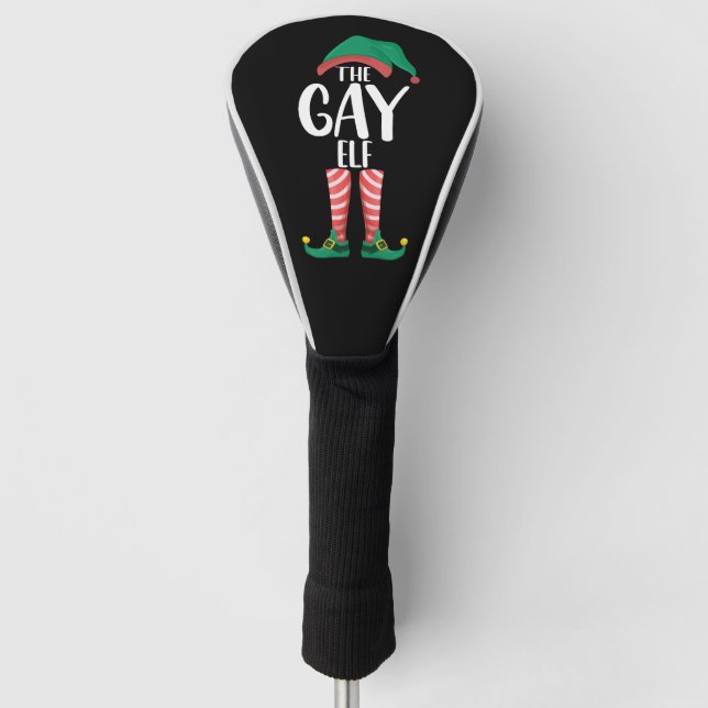 Couvre-club De Golf Gay Elf LGTBQ Correspondant Famille de Noël (Devant)