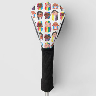 Couvre-club De Golf Gay pride arc-en-ciel drapeaux sexe barbe hommes c