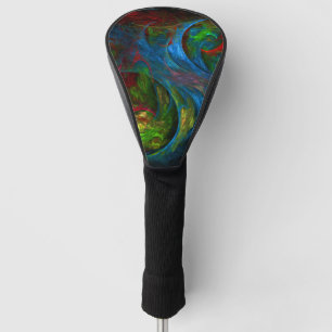 Couvre-club De Golf Genèse Bleu Art Abstrait