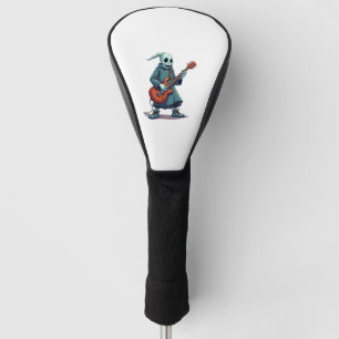 Couvre-club De Golf Ghost Jouer Guitare - Musique Éffrayante Halloween