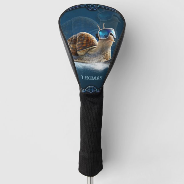 Couvre-club De Golf Glacière que le reste, l'escargot de snowboard. (Devant)