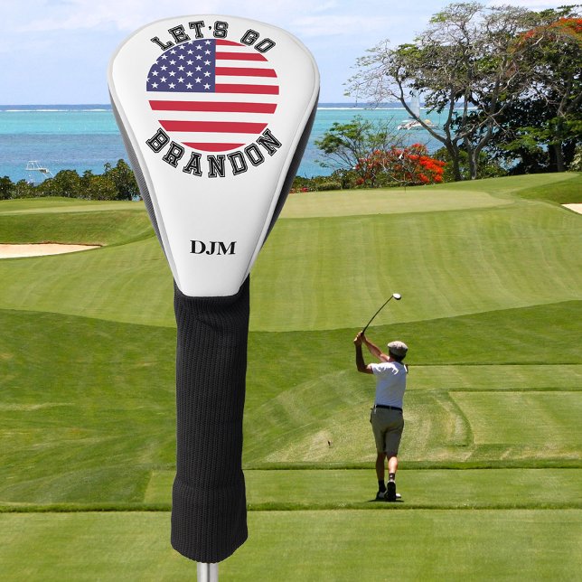 Couvre-club De Golf Go Brandon USA Stars Drapeau Monogramme (Créateur téléchargé)