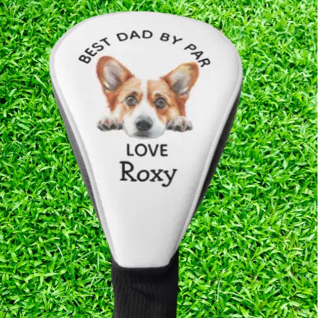 Couvre-club De Golf Gold Corgi Peeking Personnaliser Chiot Golf Head C (old Corgi Puppy Customize Golf Head Cover introducing the ultimate accessory for dog-loving golfer)
