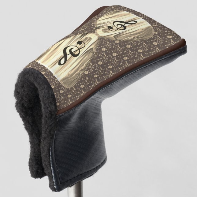 Couvre-club De Golf Golden Plectron - Design élégant pour les mélomane (Devant 3/4)