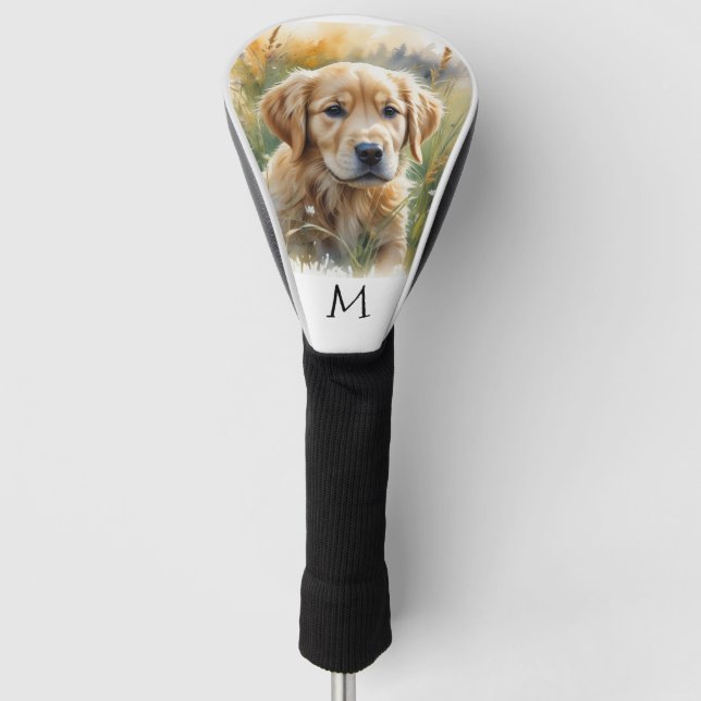 Couvre-club De Golf Golden Retriever Puppy (Devant)