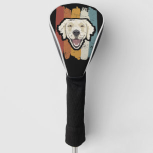 Couvre-club De Golf Golden Retriever Retro souriant