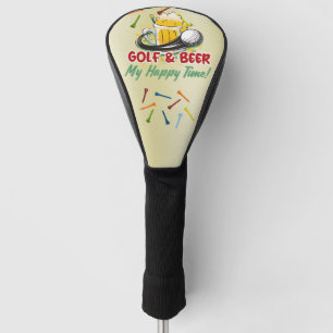 Couvre-club De Golf Golf et bière My Happy Time pour golfeur 