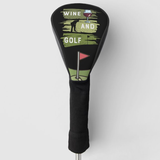 Couvre-club De Golf Golf et vin pour golfeur (Devant)