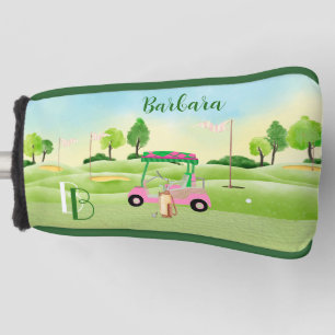 Couvre-club De Golf Golf Gal Greens Panier Monogramme Nom Putter