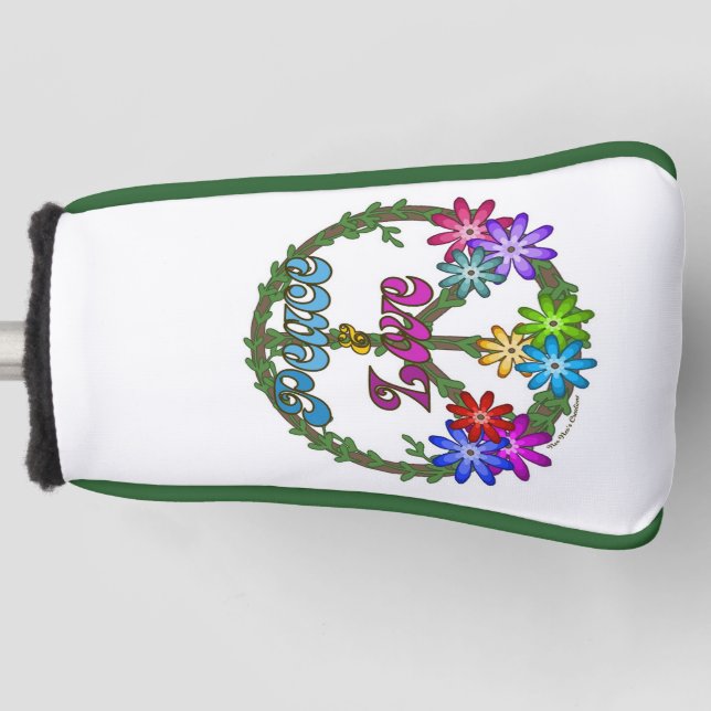 Couvre-club De Golf Golf Head Cover - Peace & Love (Devant)