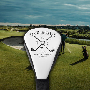 Couvre-club De Golf Golf Let's Par-Tee Mariage Enregistrer la Date Gol