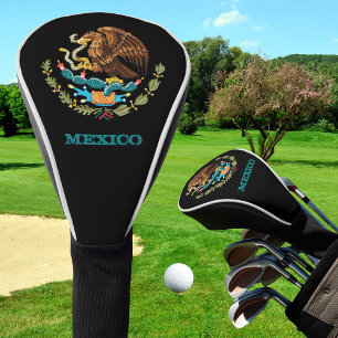 Couvre-club De Golf Golf Mexique & Aigle mexicain armoiries / drapeau